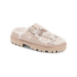 DOLCE VITA Womens Beige Comfort Neelo Round Toe Slip On Leather Sandals 7.5 M